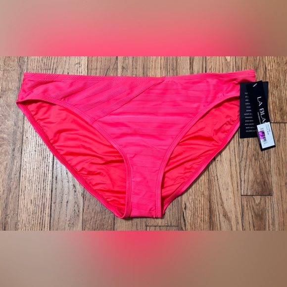 La Blanca Scoop Front Hipster Swimsuit Bottom in Coral Sun - Picture 3 of 5